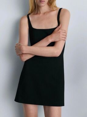 Like New Mango Black A-Line Mini Dress Size‎ XS